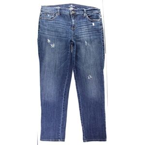 Liz Claiborne Distressed City Fit Boyfriend Skinny Jeans 12